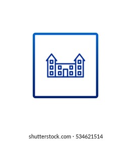 Buildings Icon Flat.