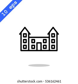 Buildings Icon Flat.