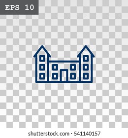 Buildings Icon Flat.