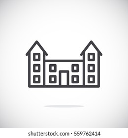 Buildings Icon Flat.
