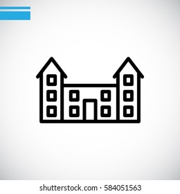 Buildings Icon Flat.