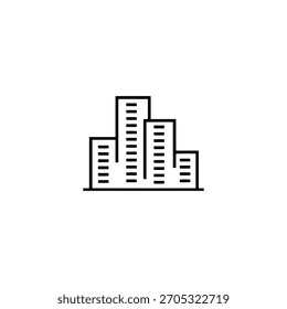 Diseño de Vector plano de icono de edificios.