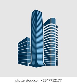 Buildings icon isolated. Vector illustration