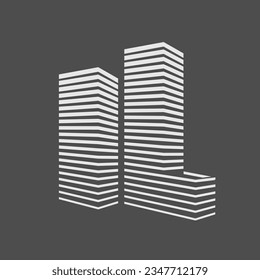 Gebäude Symbol einzeln. Vektorgrafik