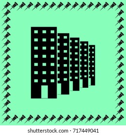 Buildings icon, real estate vector illustration