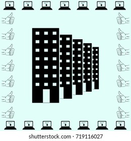 Buildings icon, real estate vector illustration