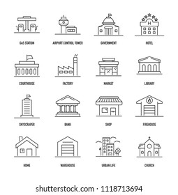 Buildings Icon Set