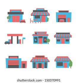 Buildings icon set
