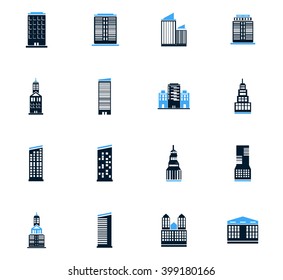 Buildings  icon set for web sites and user interface
