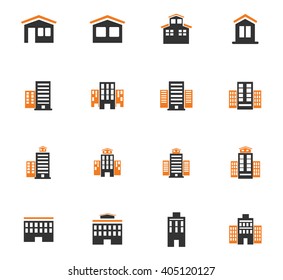 Buildings  icon set for web sites and user interface