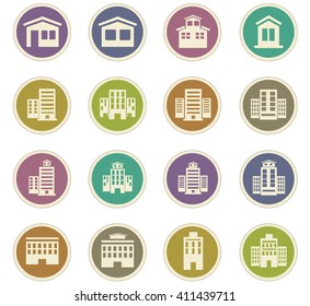 Buildings  icon set for web sites and user interface