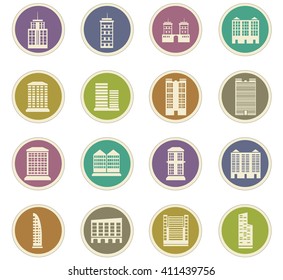 Buildings  icon set for web sites and user interface