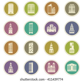 Buildings  icon set for web sites and user interface