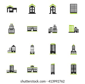 Buildings  icon set for web sites and user interface
