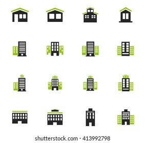 Buildings  icon set for web sites and user interface