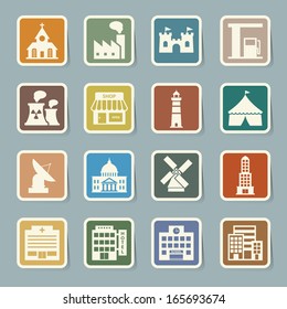 buildings icon set.Illustration EPS10