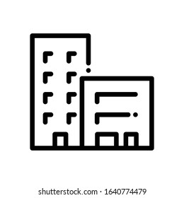 Buildings Icon. Simple Vector line icon. EPS 10