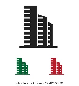 Buildings icon vector