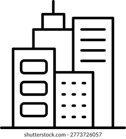 Buildings Icon Vector Element line icon design vector icons