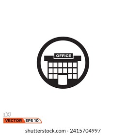Buildings icon vector graphic of template 