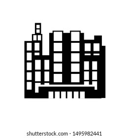 Buildings icon vector illustration isolated on white background.
