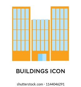 Buildings icon vector isolated on white background for your web and mobile app design, Buildings logo concept