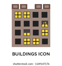 Buildings icon vector isolated on white background for your web and mobile app design, Buildings logo concept