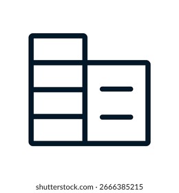 Icono de edificios, signo de logotipo de Vector, ilustración, forma, diseño, icono de interfaz de usuario UX, eps editable