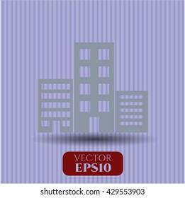 buildings icon vector symbol flat eps jpg app web concept