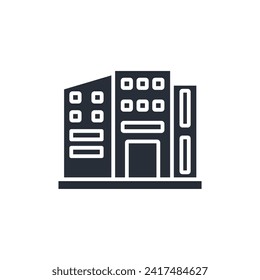 Buildings icon. vector.Editable stroke.linear style sign for use web design,logo.Symbol illustration.