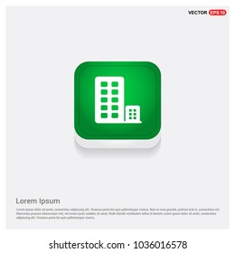 Buildings IconGreen Web Button