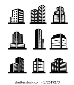 Buildings icons - Shutterstock ID 172619273