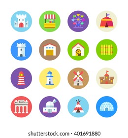 Buildings icons 