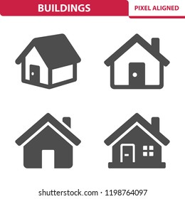 Buildings Icons. Professional, pixel perfect icons, EPS 10 format.