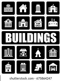 BUILDINGS icons set