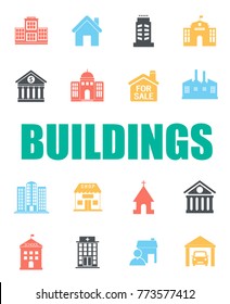 BUILDINGS icons set