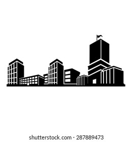 Buildings icons vector