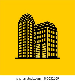 Buildings icons vector