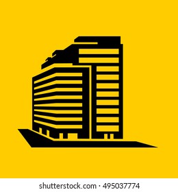 Buildings icons vector