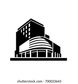 Buildings icons vector