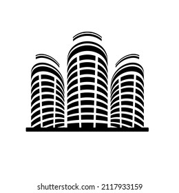 Buildings icons vector. High quality black style vector icons
