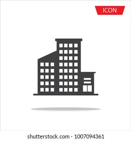 Buildings icons vector isolated on white background