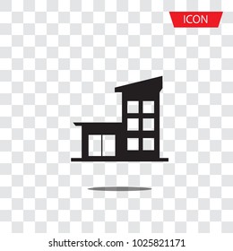 Buildings icons vector isolated on transparent background