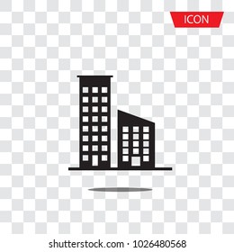 Buildings icons vector isolated on transparent background