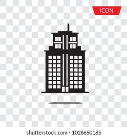 Buildings icons vector isolated on transparent background