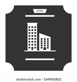 Buildings icons vector isolated on  background