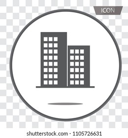 Buildings icons vector isolated on background