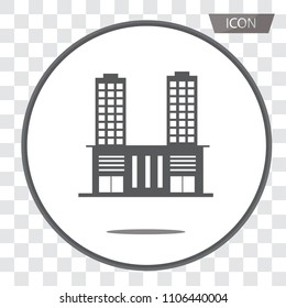 Buildings icons vector isolated on background