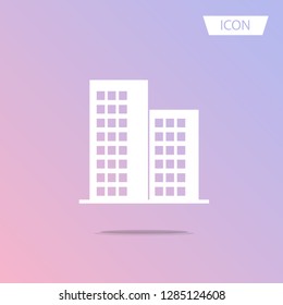 Buildings icons vector isolated on white background.