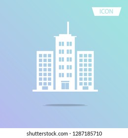 Buildings icons vector isolated on white background.